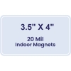 3.5x4 Round Corners Indoor Magnets - 20 Mil