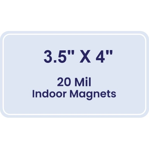 3.5x4 Round Corners Indoor Magnets - 20 Mil