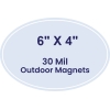 6x4 Outdoor Oval Magnets - 30 Mil