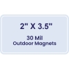 2x3.5 Business Card - Round Corners Outdoor Magnets - 30 Mil