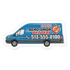 3.34x1.49 Van Shaped Business Card Indoor Magnets - 20 Mil