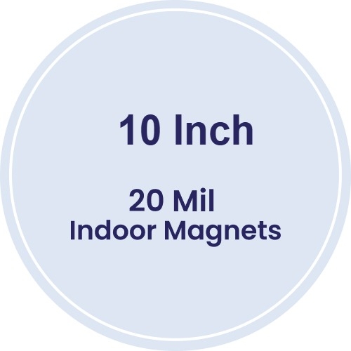 10 Inch Circle Indoor Magnets - 20 Mil