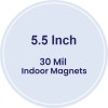 5.5 Inch Circle Indoor Magnets - 30 Mil