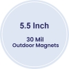 5.5 Inch Circle Outdoor Magnets - 30 Mil