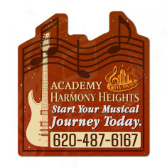 2.25x2.5 Musical Note Shaped Business Card Indoor Magnets - 20 Mil