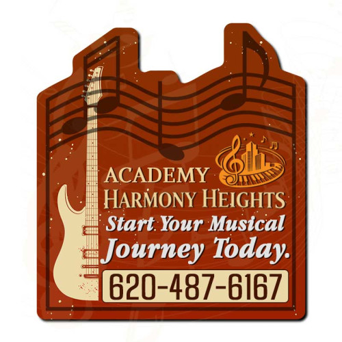 2.25x2.5 Musical Note Shaped Business Card Indoor Magnets - 40 Mil