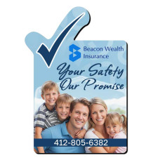 2.25x3.25 Rectangle with Tick Corner Shaped Business Card Outdoor Magnets - 40 Mil