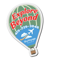 2.37x3.5 Hot Air Balloon Shaped Business Card Indoor Magnets - 40 Mil