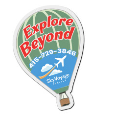 2.37x3.5 Hot Air Balloon Shaped Business Card Outdoor Magnets - 30 Mil