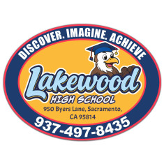 2.56x1.89 Oval Shaped Business Card Outdoor Magnets - 40 Mil