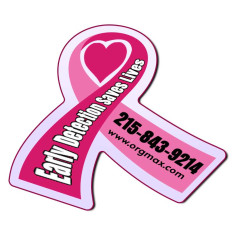 2.69x2.25 Awareness Ribbon Shaped Business Card Outdoor Magnets - 40 Mil