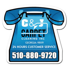 2.74x2.53 Telephone Shaped Business Card Indoor Magnets - 20 Mil