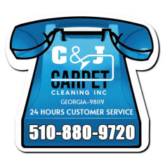 2.74x2.53 Telephone Shaped Business Card Indoor Magnets - 40 Mil