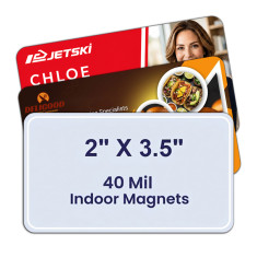 2x3.5 Business Card- Round Corners Indoor Magnets - 40 Mil 