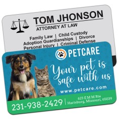 2x3.5 Business Card - Round Corners Outdoor Magnets - 40 Mil