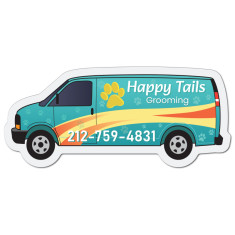 3.75x1.62 Van Shaped Business Card Indoor Magnets - 20 Mil