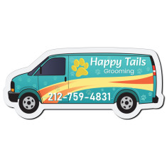 3.75x1.62 Van Shaped Business Card Outdoor Magnets - 40 Mil