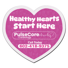 2.37x2.12 Heart Shaped Business Card Outdoor Magnets - 40 Mil