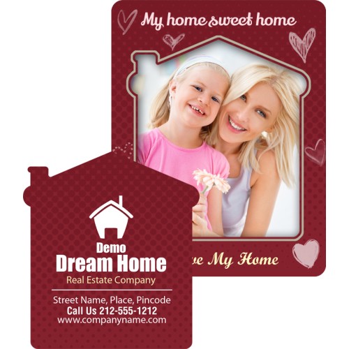 Custom 3.5x4.5 Picture Frame House Punch Magnets 40 Mil