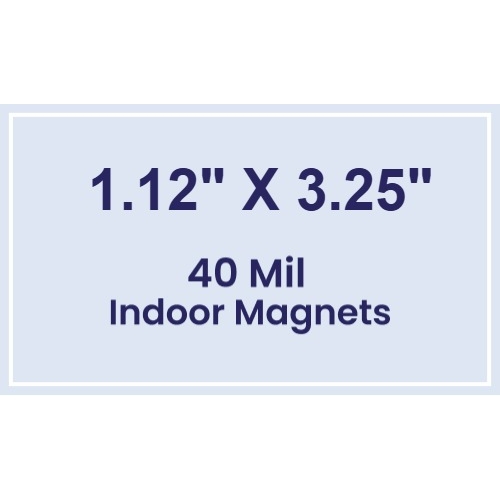 Magnet - 1.12x3.25 Square Corners - 40 Mil