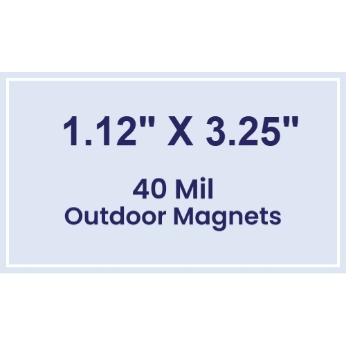Magnet - 1.12x3.25 Square Corners - 40 Mil - Outdoor Safe