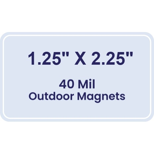 Magnet - 1.25x2.25 Round Corners - 40 Mil - Outdoor Safe