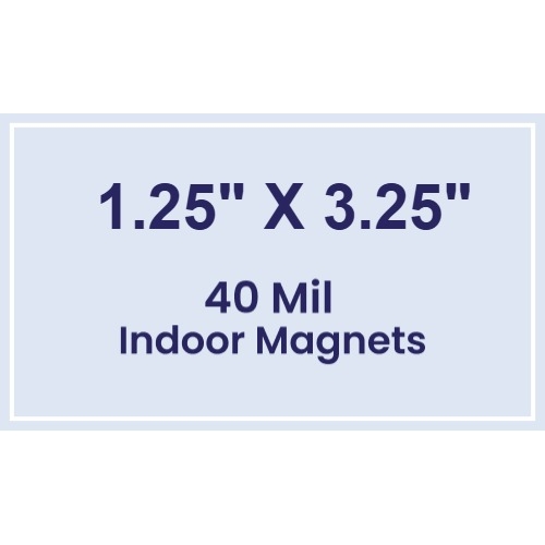 Magnet - 1.25x3.25 Square Corners - 40 Mil