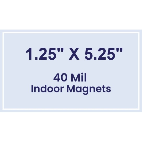 Magnet - 1.25x5.25 Square Corners - 40 Mil