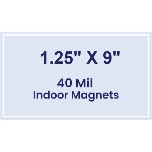 Magnet - 1.25x9 Square Corners - 40 Mil
