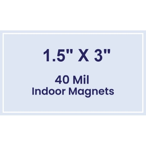 Magnet - 1.5x3 Square Corners - 40 Mil