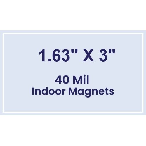 Magnet - 1.63x3 Square Corners - 40 Mil