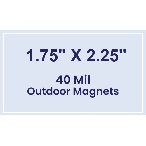 Magnet - 1.75x2.25 Square Corners - 40 Mil - Outdoor Safe