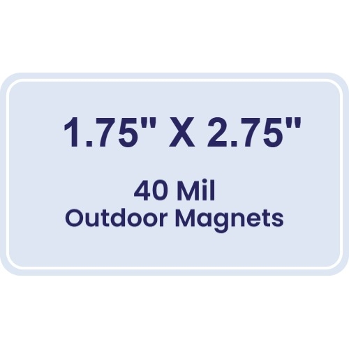 Magnet - 1.75x2.75 Round Corners - 40 Mil - Outdoor Safe