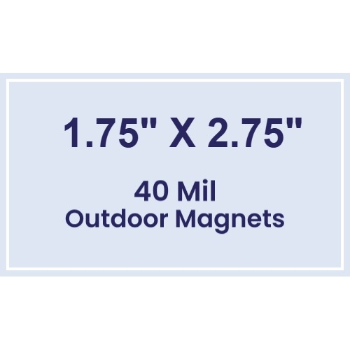 Magnet - 1.75x2.75 Square Corners - 40 Mil - Outdoor Safe