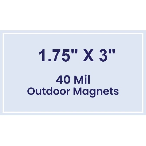 Magnet - 1.75x3 Square Corners - 40 Mil - Outdoor Safe