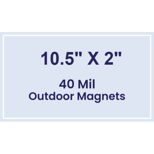 Magnet - 10.5x2 Square Corners - 40 Mil - Outdoor Safe