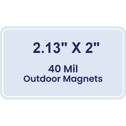 Magnet - 2.13x2 Round Corners - 40 Mil - Outdoor Safe
