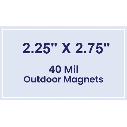 Magnet - 2.25x2.75 Square Corners - 40 Mil - Outdoor Safe
