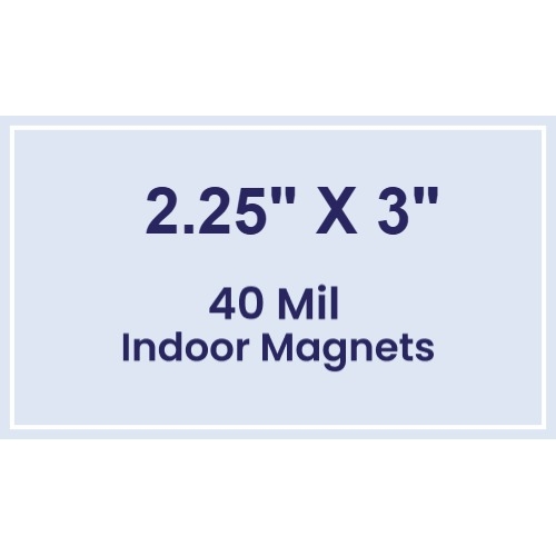 Magnet - 2.25x3 Square Corners - 40 Mil