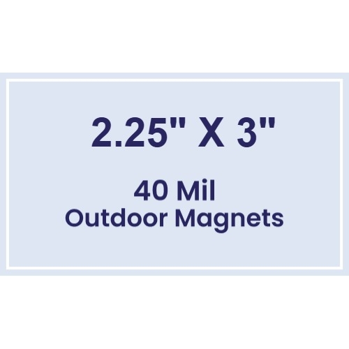 Magnet - 2.25x3 Square Corners -40 Mil - Outdoor Safe
