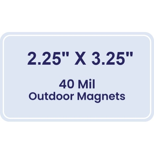Magnet - 2.25x3.25 Round Corners - 40 Mil - Outdoor Safe