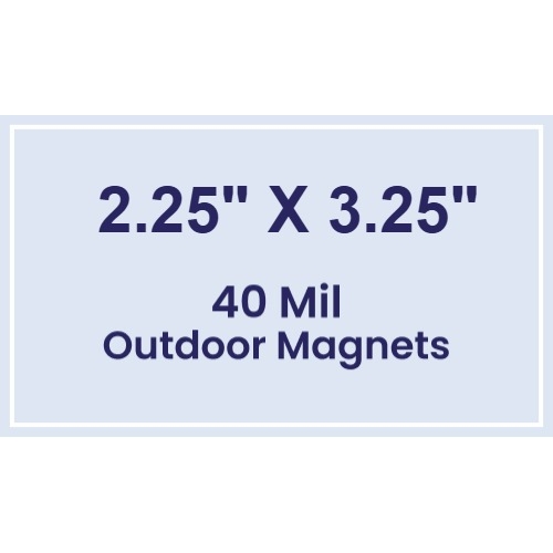 Magnet - 2.25x3.25 Square Corners - 40 Mil - Outdoor Safe