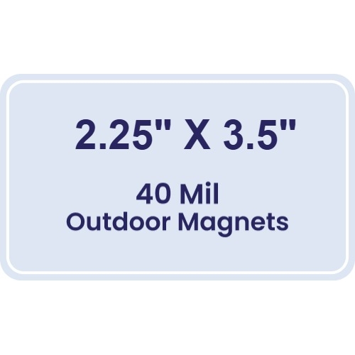 Magnet - 2.25x3.5 Round Corners (.25 radius) - 40 Mil - Outdoor Safe