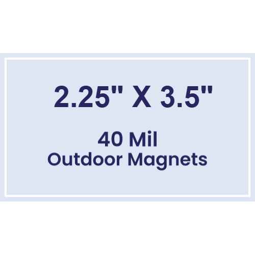 Magnet - 2.25x3.5 Square Corners - 40 Mil - Outdoor Safe