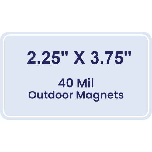 Magnet - 2.25x3.75 Round Corners - 40 Mil - Outdoor Safe