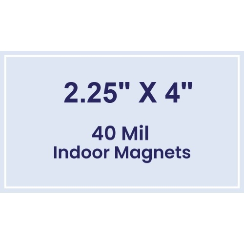 Magnet - 2.25x4 Square Corners - 40 Mil