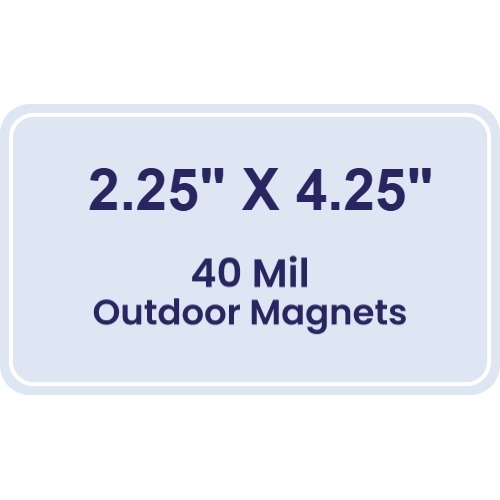 Magnet - 2.25x4.25 Round Corners - 40 Mil - Outdoor Safe