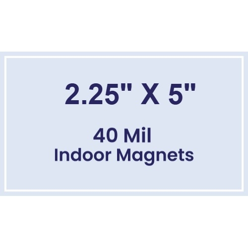 Magnet - 2.25x5 Square Corners - 40 Mil
