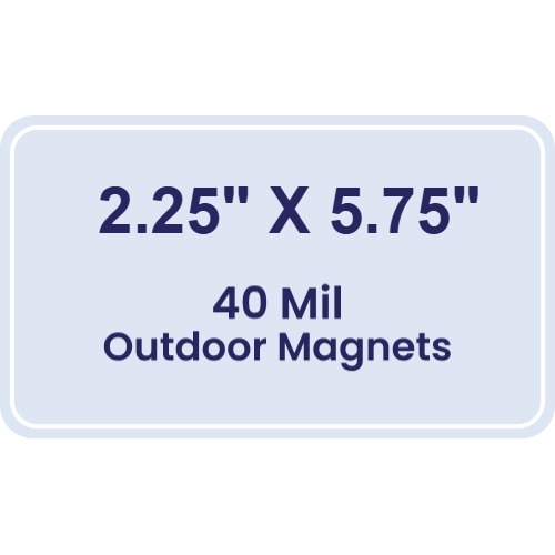 Magnet - 2.25x5.75 Round Corners - 40 Mil - Outdoor Safe