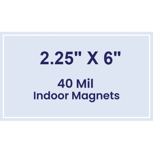 Magnet - 2.25x6 Square Corners - 40 Mil